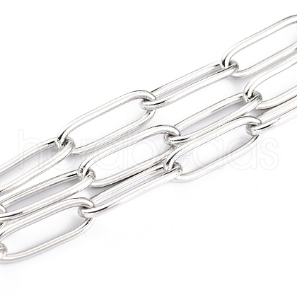 304 Stainless Steel Paperclip Chains CHS-H031-02P-1