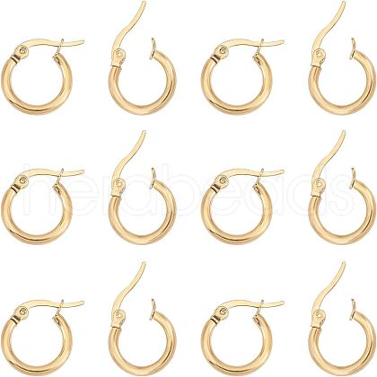 Unicraftale 304 Stainless Steel Huggie Hoop Earrings EJEW-UN0001-23-1