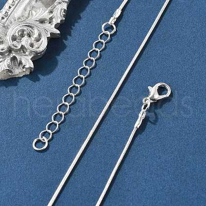 Brass Round Snake Chain Necklace Making MAK-T006-11B-S-1
