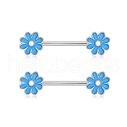 304 Stainless Steel Rhinestone Nipple Rings WGC7CE7-10-1