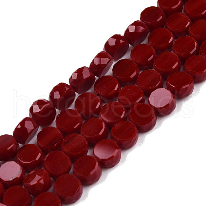 Opaque Solid Color Glass Beads Strands GLAA-N052-05B-A02-1