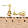 Fruit Theme Brass Dangle Stud Earrings EJEW-Z115-04G-5