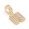 Brass Micro Pave Cubic Zirconia Pendants ZIRC-G165-13G-N-2