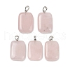 Natural Rose Quartz Pendants G-C184-02-1