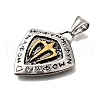 304 Stainless Steel Pendants STAS-R163-01ASG-2