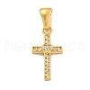 Ion Plating(IP) 304 Stainless Steel Cubic Zirconia Pendants STAS-C102-04D-G-1
