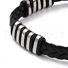 Men's Silicone Cord Braided Cord Bracelet BJEW-M206-01P-2