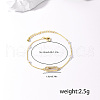 Brass Rectangle Link Bracelets SV9827-4