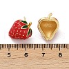 Brass Enamel Stud Earrings EJEW-F895-24B-G-5