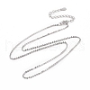 Anti-Tarnish Rhodium Plated 925 Sterling Silver Cable Chains Necklace for Women STER-I021-09P-1