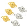 20 Sets 2 Colors Brass Magnetic Clasps KK-CJ0001-86-1