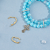4Pcs 2 Colors Brass Micro Pave Clear Cubic Zirconia Peanut Twister Clasps KK-HS0001-22-5