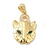 Brass Pave Clear Cubic Zirconia Pendants KK-H433-33G-1