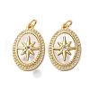 Brass Micro Pave Cubic Zirconia Pendants KK-U070-24G-1