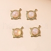 Alloy Natural Rose Quartz Pendants PW-WG09F47-04-1