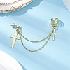 Alloy Cross Stud Earrings EJEW-JE06242-02-1