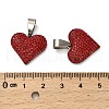 201 Stainless Steel Clay Pendants STAS-R166-02D-P-3