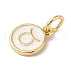 Real 18K Gold Plated Brass Enamel Charms KK-L216-001G-D-3