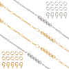 CHGCRAFT 2 Colors 2m Handmade Brass Round Beaded Chains DIY-CA0002-06-1