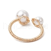 Shell Pearl Beads Cuff Rings RJEW-TA00186-4
