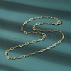 Brass Paperclip Chain Necklaces NJEW-A042-17G-02-5