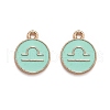 Alloy Enamel Pendants ENAM-S124-01B-15K-1
