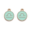 Alloy Enamel Pendants ENAM-S124-01B-15K-1