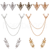 DELORIGIN 7 Pairs 7 Styles Alloy Brooch Pins JEWB-DR0001-04-1