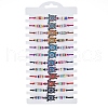 12Pcs 12 Style Colorful Alloy Link Bracelets Set FEST-PW0001-062G-1