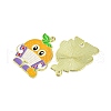 Golden Plated Alloy Enamel Pendants ENAM-Z017-10G-04-2