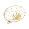 Copper Wired Alloy Acrylic Pendants PALLOY-JF02638-3
