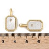 Rack Plating Brass Micro Pave Cubic Zirconia Pendants KK-U032-90G-04-3