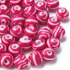 Opaque Striped Acrylic Beads MACR-S373-27A-03-3