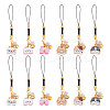 12Pcs 6 Styles Alloy Enmal Pendant Decorations HJEW-GO00017-1