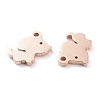 Ion Plating(IP) 304 Stainless Steel Charms STAS-Y002-16RG-2