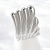 304 Stainless Steel Cuff Rings RJEW-D306-10P-4