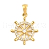 Ion Plating(IP) 304 Stainless Steel Micro Pave Cubic Zirconia Pendants STAS-D112-03G-02-1