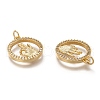 Brass Micro Pave Clear Cubic Zirconia Pendants X1-ZIRC-H107-08G-3