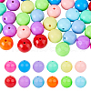 DICOSMETIC 120Pcs 12 Colors Opaque Acrylic Beads MACR-DC0001-07-1