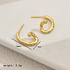 Simple S925 Sterling Silver Clear Cubic Zirconia Line Stud Earrings AD9840-3