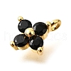 Brass Micro Pave Cubic Zirconia Pendants KK-D356-07F-G-2