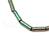 Electroplated Natural Lava Rock Beads Strands G-K388-03B-08-2