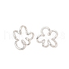 Hollow Flower 925 Sterling Silver Stud Earrings EJEW-S271-03P-4