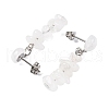 Natural Quartz Crystal Dangle Stud Earrings EJEW-JE06371-09-3