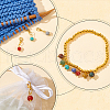 108Pcs 18 Colors Natural & Synthetic Mixed Gemstone Round  Charms PALLOY-AB00163-4