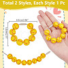 Wood Baseball Beads Pendant Decoration HJEW-NB00181-2