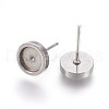 Tarnish Resistant 304 Stainless Steel Stud Earring Settings X-STAS-L219-02C-2