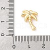 Brass Pave Clear Cubic Zirconia Pendants KK-V016-01G-3