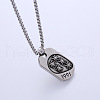 Punk Style Stainless Steel Rectangle Pendant Necklaces MC4347-2