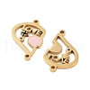 Valentine's Day Ion Plating(IP) 304 Stainless Steel Enamel Girll Boy Connector Charms STAS-Z078-15G-2